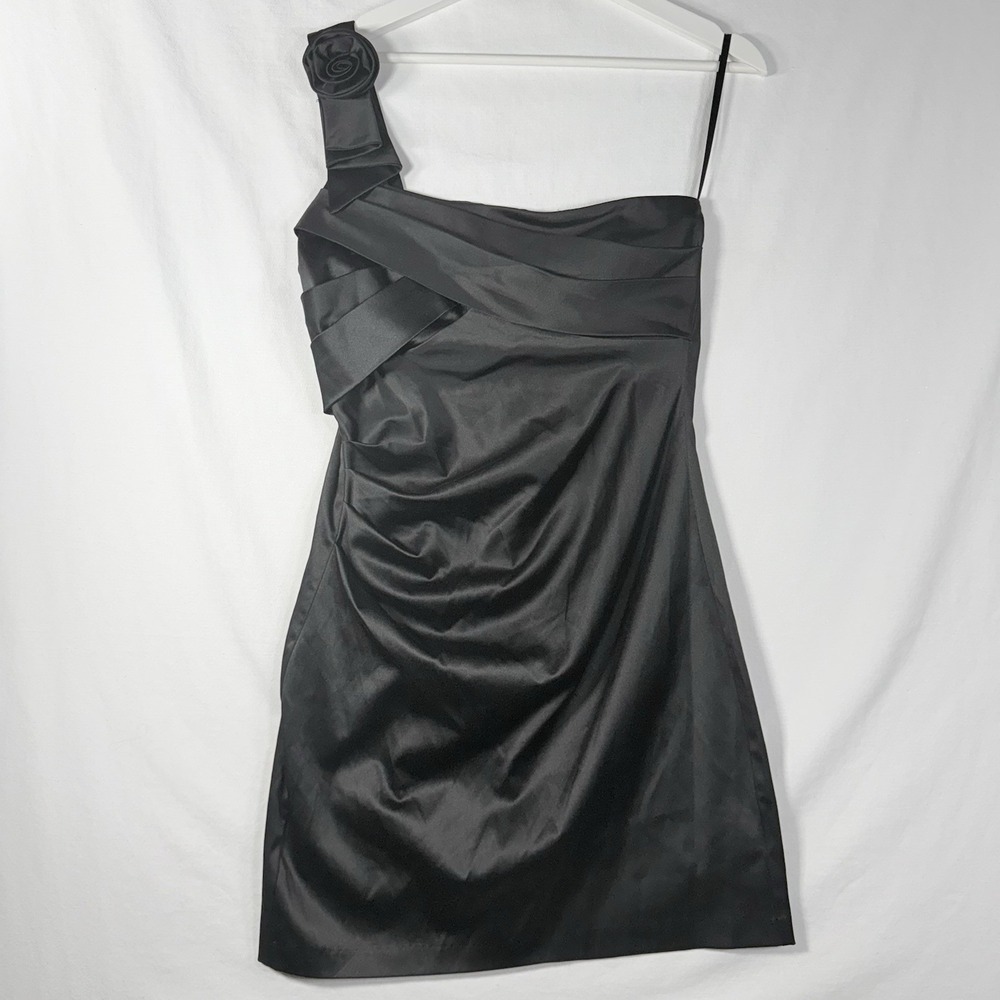 Black One Shoulder Bodycon Formal Cocktail Evening Club Dress Prom Party Wear